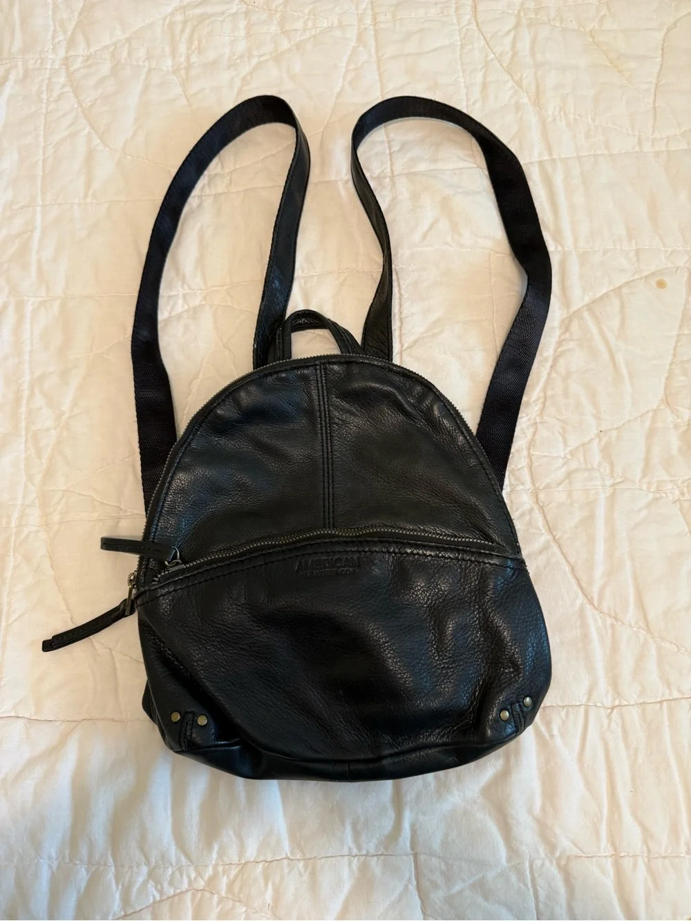 American Leather Black Mini Backpack - Classic Everyday Carry